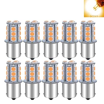 Amazon | S25 LED シングル 24V アンバー トラック サイド